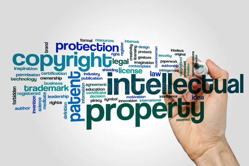intellectual property word cloud concept 88380052